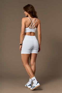 Ether Biker Shorts White