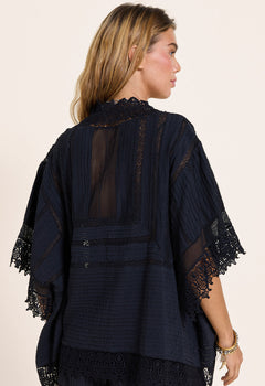 Ethereal Kimono Jacket Onyx Black