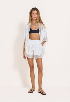 Ethereal Kimono Jacket Simply White