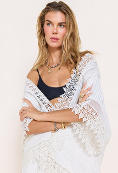 Ethereal Kimono Jacket Simply White