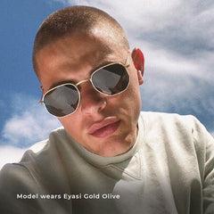 Eyasi Sunglasses Gold Kakao