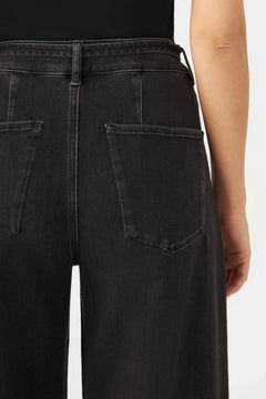 Blink Wide Cropped Jeans Black Denim