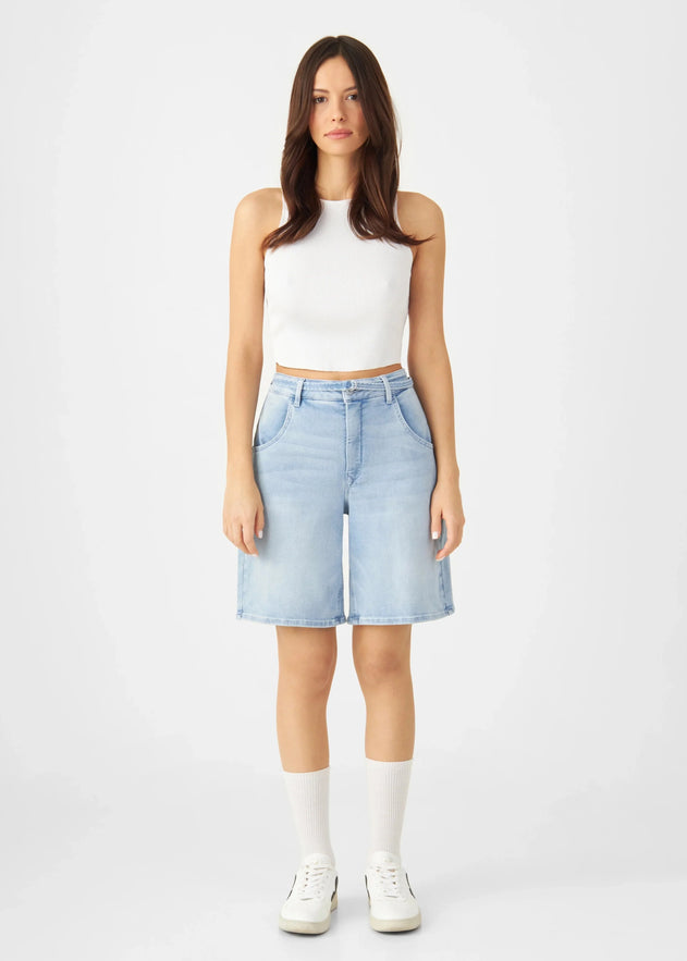 Blinky Soft Denim Shorts Light Blue