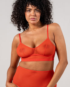 Mesh Balconette Fiery Red