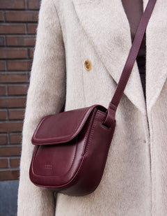 Nina Bag Classic Leather Dark Cherry