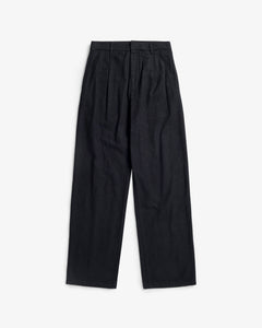 High-Waist Flannel Pants True Black