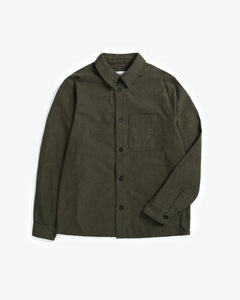 Casual Flannel Shirt Moss Green