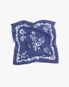 Flowery Bandana Dark Navy