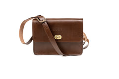 Leather Crossbody Santa Fe Collection Dark Brown