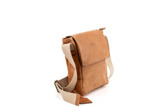 Leather Messenger Park Avenue Collection Light Brown