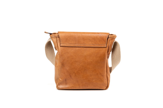 Leather Messenger Park Avenue Collection Light Brown