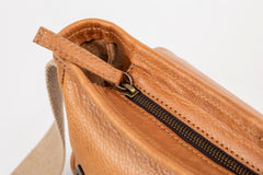 Leather Messenger Park Avenue Collection Light Brown