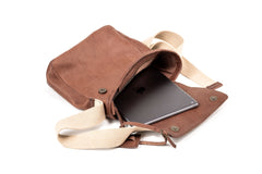 Leather Messenger Park Avenue Collection Tobacco