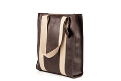 Leather Tote Manhattan Collection Coffee