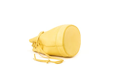 Leather Bucket Bag Chelsea Collection Yellow