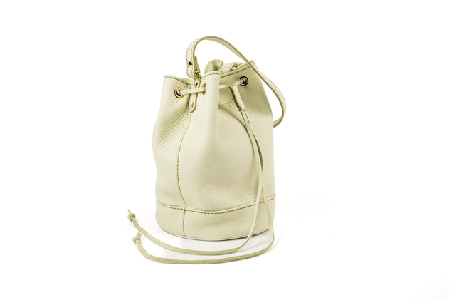 Leather Bucket Bag Chelsea Collection Pistachio