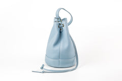 Leather Bucket Bag Chelsea Collection Light Blue