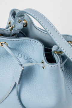 Leather Bucket Bag Chelsea Collection Light Blue