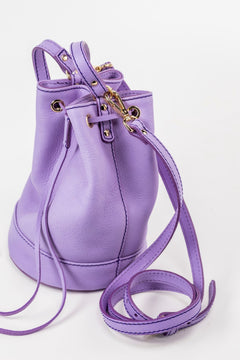 Leather Bucket Bag Chelsea Collection Lavender