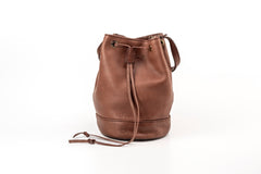 Leather Bucket Bag Chelsea Collection Tobacco