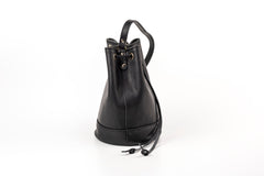 Leather Bucket Bag Chelsea Collection Black