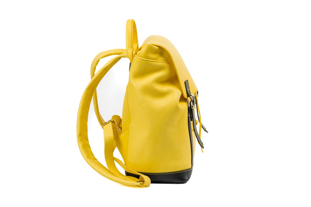 Leather Backpack Laurel Canyon Collection Yellow