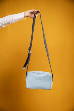 Leather Crossbody Sausalito Collection Light Blue