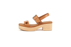 Full Moon Wedge Sandal Tan