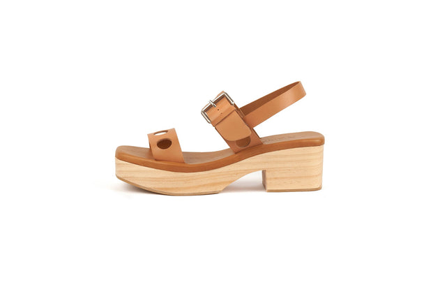 Full Moon Wedge Sandal Tan