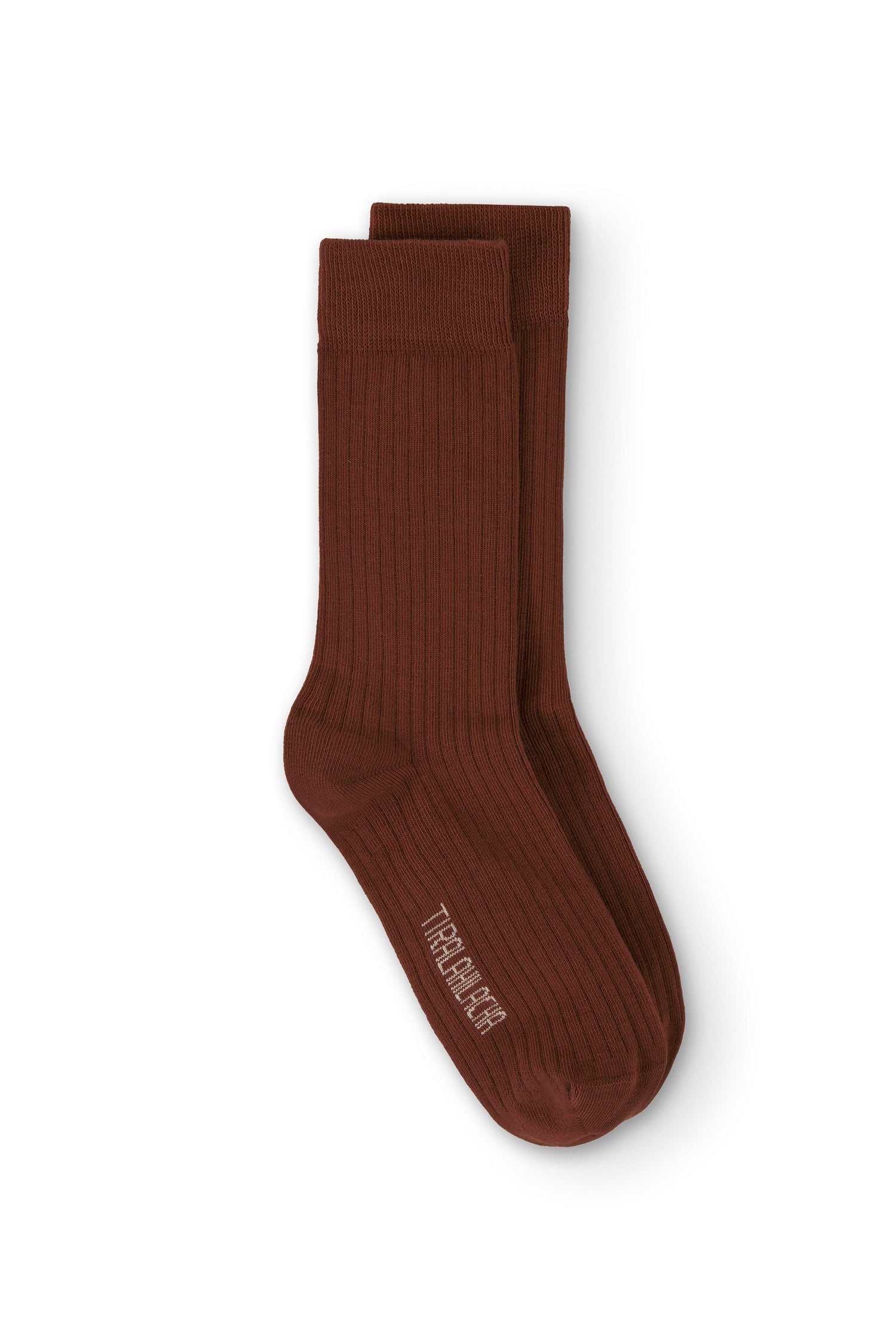 Ribbed Crew Socks Mars Red
