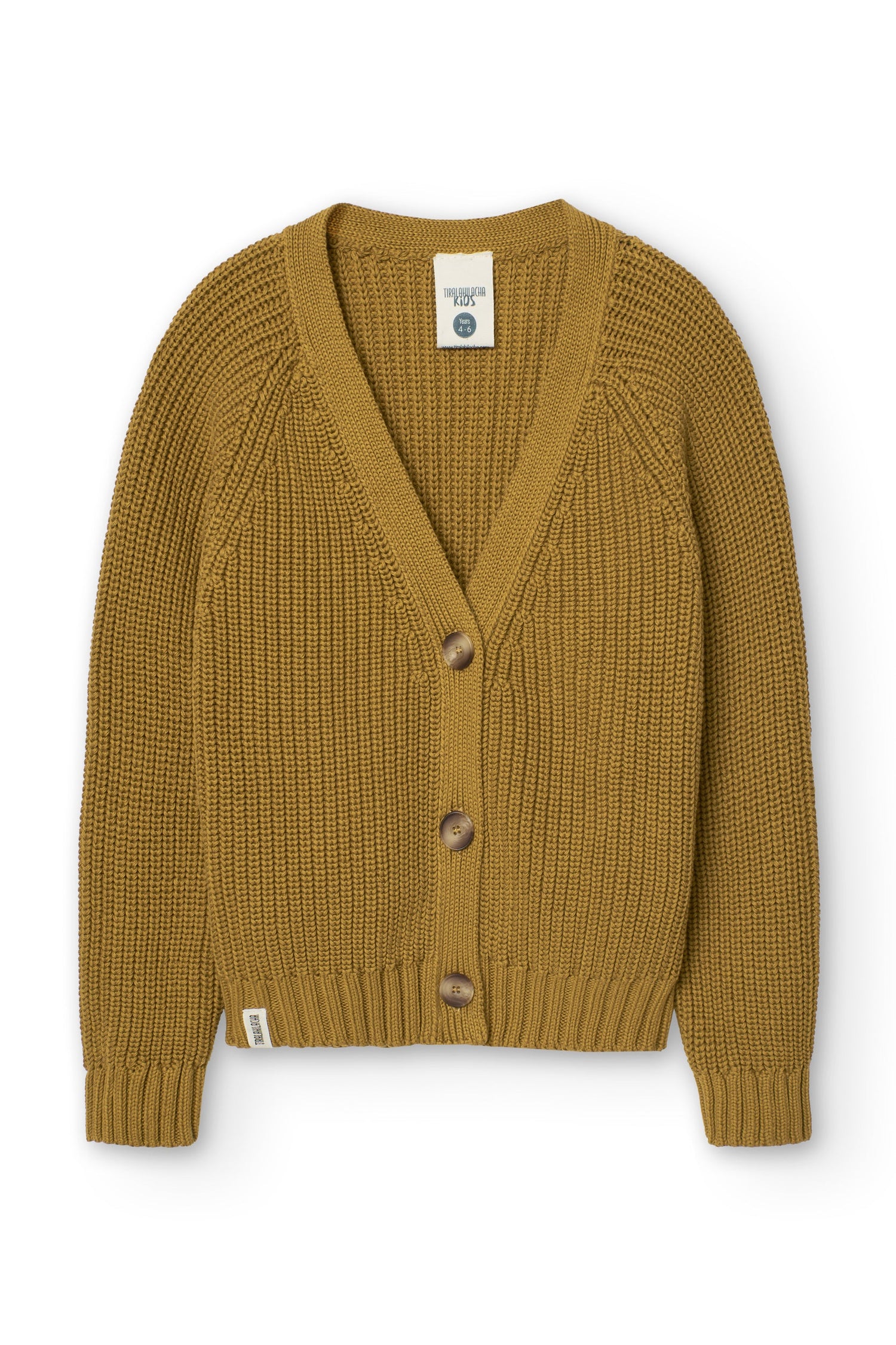 Kid's Giova Short Cardigan Mustard