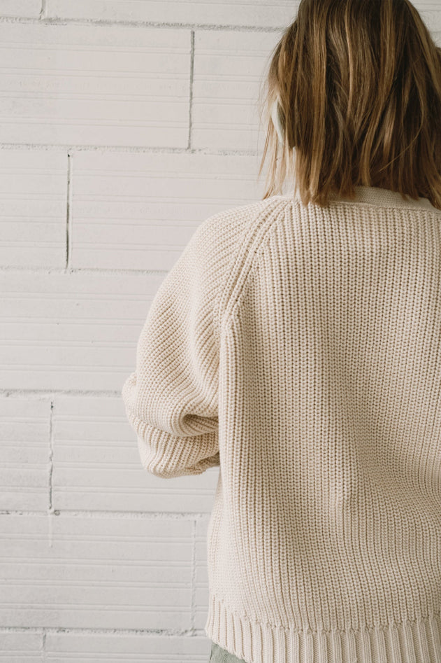 Kid's Giova Short Cardigan Beige