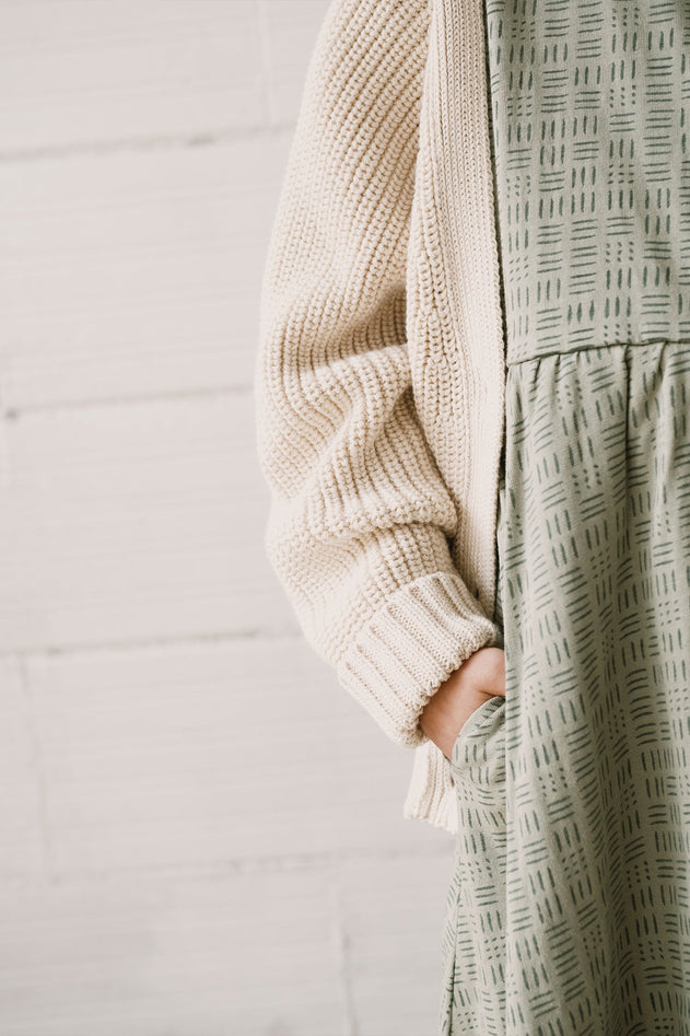 Kid's Giova Short Cardigan Beige