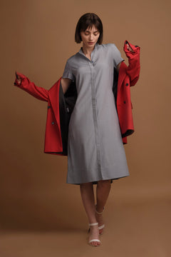 Melanie Dress Short Sleeves Light Blue