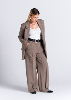 Jagger Double-Breasted Blazer Taupe