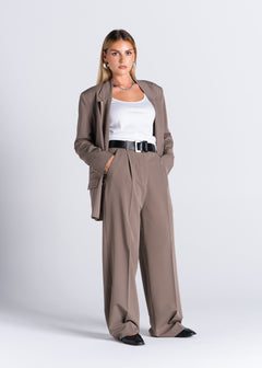 Jagger Double-Breasted Blazer Taupe