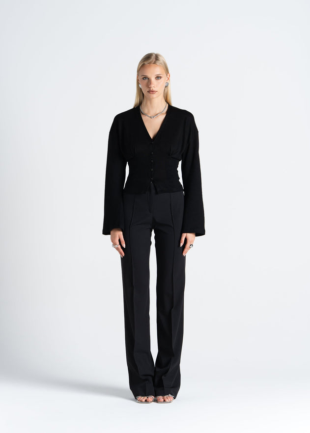 Jagger Flare Trousers Black