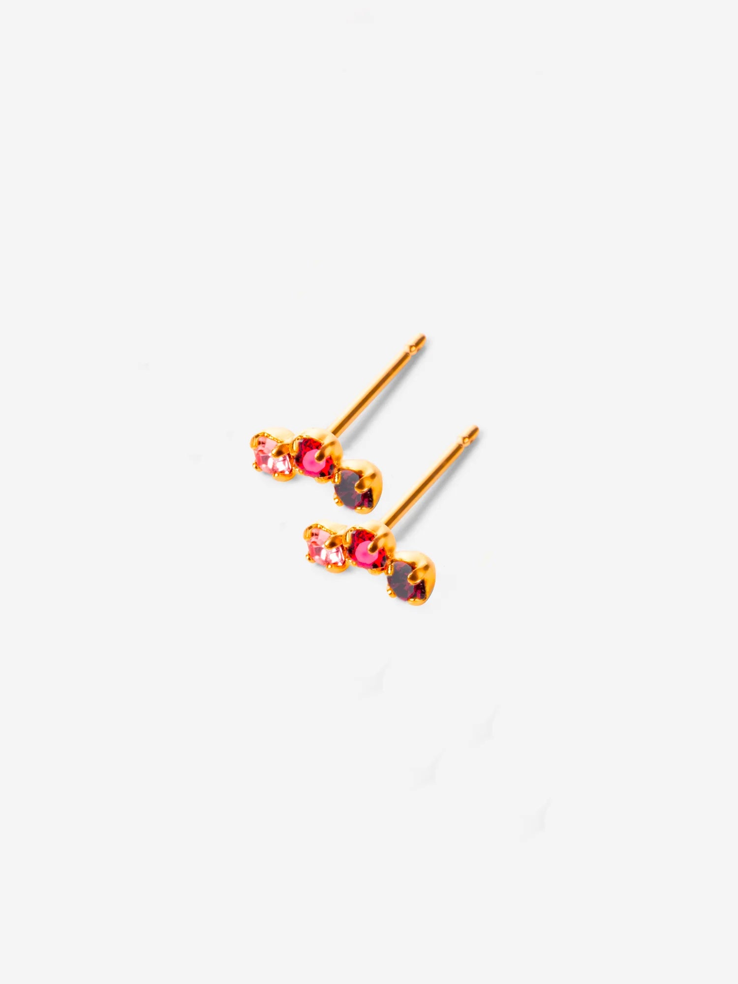 Gaston Earrings Pink/Ruby