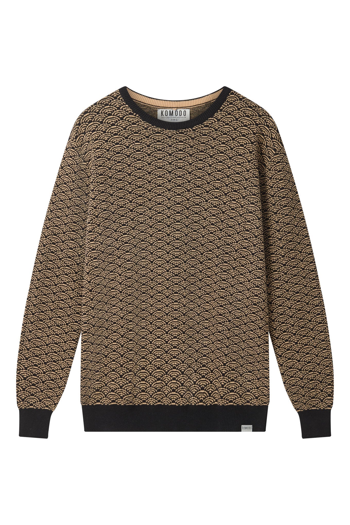 Man wearing Komodo black organic cotton jumper