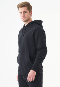 Halki Unisex Soft Touch Organic Cotton Hoodie Black