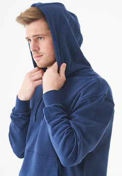 Halki Unisex Soft Touch Organic Cotton Hoodie Navy