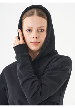 Halki Unisex Soft Touch Organic Cotton Hoodie Black