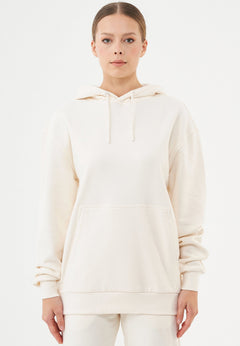 Halki Unisex Soft Touch Organic Cotton Hoodie Off White