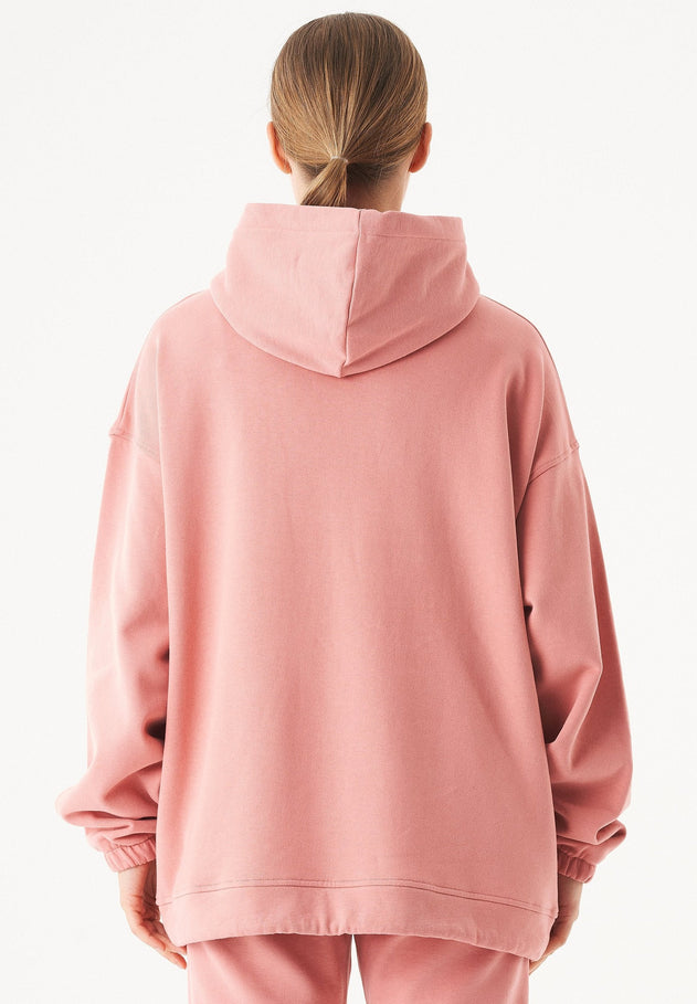 Hande Soft Touch Oversize Organic Cotton Hoodie Blush