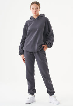 Hande Soft Touch Oversize Organic Cotton Hoodie Shadow