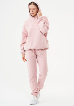 Hande Soft Touch Oversize Organic Cotton Hoodie Dusty Pink