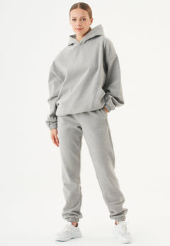 Hande Soft Touch Oversize Organic Cotton Hoodie Grey Melange