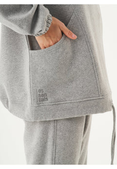 Hande Soft Touch Oversize Organic Cotton Hoodie Grey Melange