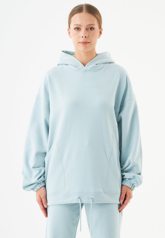 Hande Soft Touch Oversize Organic Cotton Hoodie Mint Blue