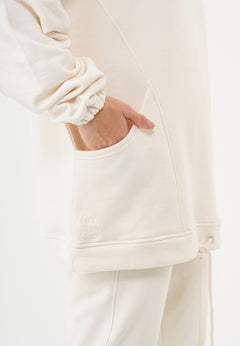 Hande Soft Touch Oversize Organic Cotton Hoodie Off White